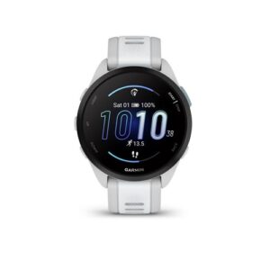 Montre connectée Garmin Forerunner 165 Blanc avec bracelet Blanc et Gris clair