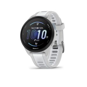 Garmin Forerunner 165 - Montre GPS connectée de Running avec écran AMOLED – Blanc/Gris Clair, x