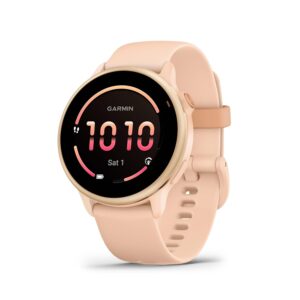 Garmin vívoactive 6 - Montre connectée avec GPS Forme & santé avec écran Ultra-Lumineux - Pink Dawn avec boîtier Rose pêche