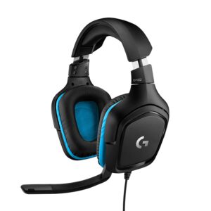 Logitech G 432 Wired Gaming Headphones, 7.1 Surround Sound, DTS Headphone:X 2.0, 50mm Transducers, USB/Audio Jack 3.5mm, Mic with Mute Flip-Up, Light Weight, PC/Xbox...