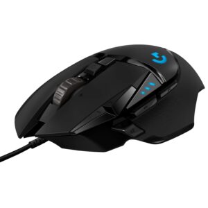 Logitech G 502 HERO High Performance Wired Gaming Mouse, 25K HERO Gaming Sensor, 25600 DPI, RGB, Adjustable Weight, 11 Programmable Buttons, Built-in Memory, PC/Mac - Black