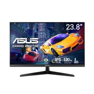 ASUS VY249HGR Eye Care Gaming Monitor - 23.8" FHD (1920 x 1080), IPS, 120Hz (OC), SmoothMotion, 1ms (MPRT), Adaptive Sync, Eye Care Plus Technology, Blue Light, Flicker Free