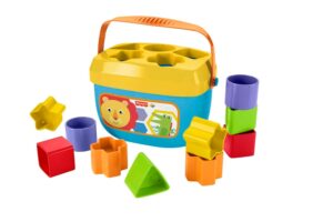 Fisher-Price FFC84 My Baby Toy Shape Sorter Box with 10 Blocks for Learning to Sort and Stack, Bright Colours, 6 Months and Above