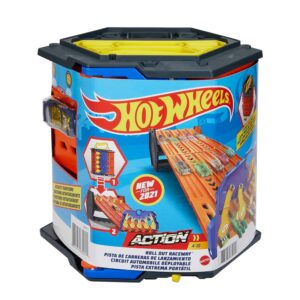Hot Wheels Action Piste HGK41 5-Way Transportable Box for Connecting with Circuit and Tracks, Car Included, Closed Package, Children's Toy