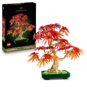 LEGO Botanicals Japanese Red Maple Bonsai - Adult Building Kit - Artificial Plant with Red Leaves and Oranges - Buildable Pot - Gift Idea - Home Decor DIY 10348