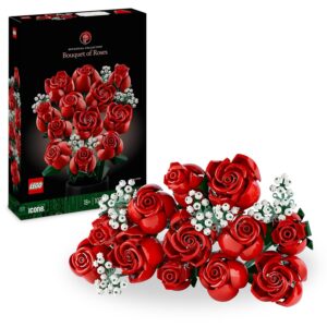 LEGO Botanicals The Bouquet of Roses - Artificial Flowers - Adult Building Set - Gift for Woman or Man Plant Enthusiast - Christmas Decoration Accessories 10328