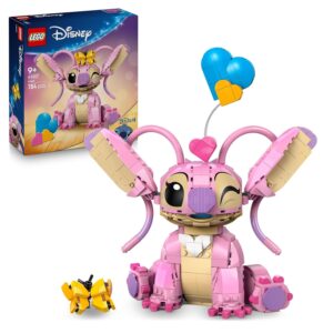 LEGO Disney Angel - Lilo & Stitch Construction Toy from 9 Years - Brick Figurine with 3 Heart Balloons & Butterfly - Home Decoration - Gift for Girl, Boy or Adult 43257