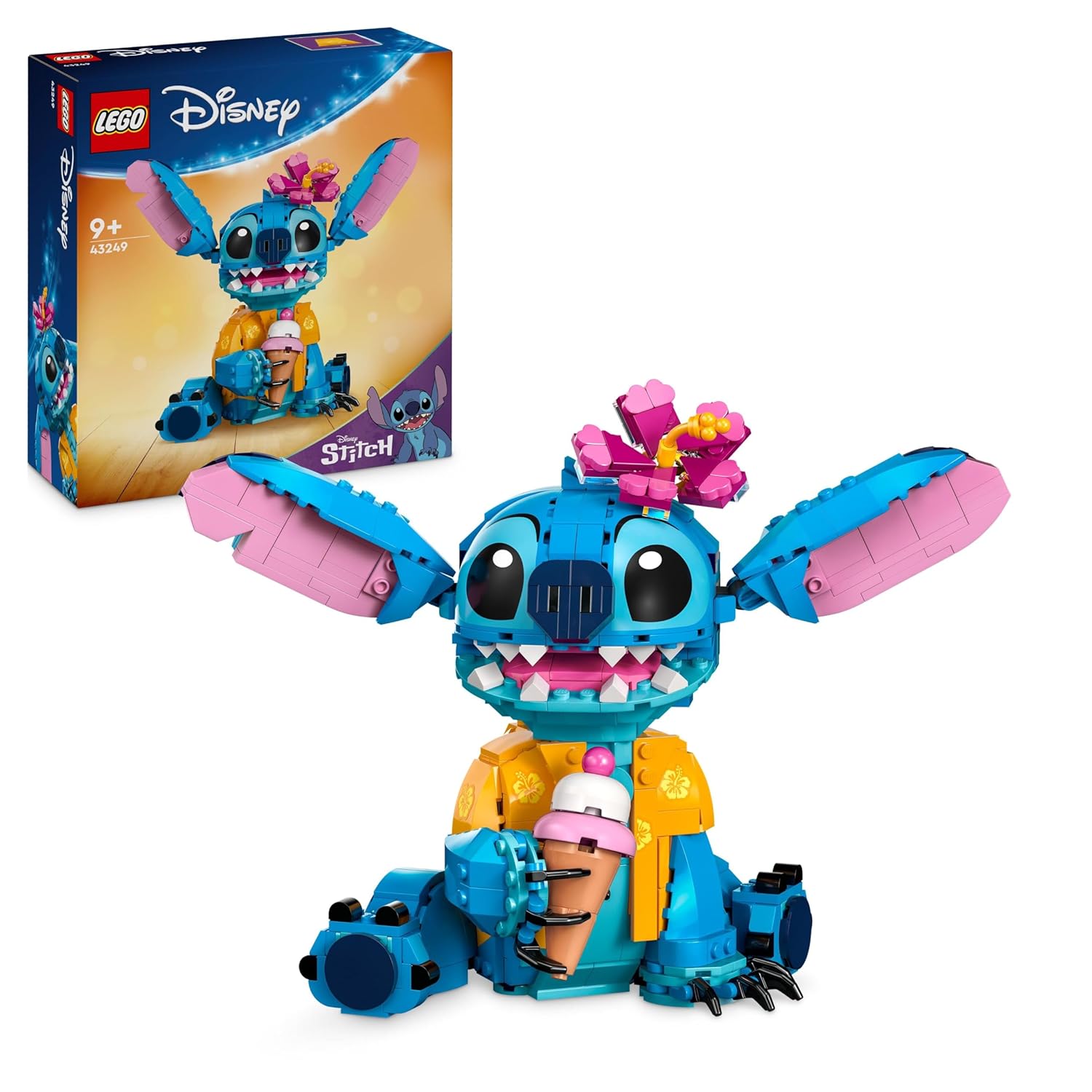 LEGO ǀ Disney Stitch, Jouet de Construction pour Enfants, Set avec Cornet de Glace, Figurine à Construire, Idée Cadeau pour Les Filles et Garçons Dès 9 Ans Fans du Célèbre Film...