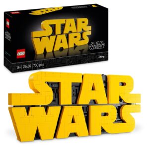 LEGO Star Wars Brick Logo - Collector's Building Set DIY - Iconic Pop Culture Symbol Mockup - Home or Office Decoration - Gift for Adult or Teen 75407