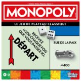 Monopoly, Large Board Game with Storage Box and Pawns - French Version