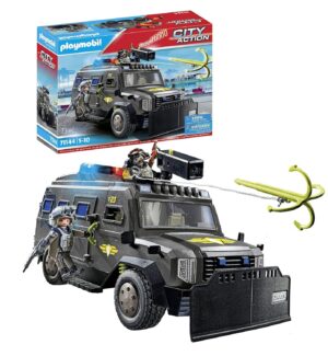 Playmobil 71144 Special Forces Intervention Vehicle - City Action - with Two Characters and a Car That Includes Sound and Light Effects - City & Trades - Ages 5 and Above