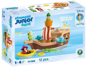 Playmobil Junior & Disney | Peter Pan's Pirate Ship | Durable Toy from 1 Year | Gift for Toddlers | Stimulates Motor Skills and Role Play | 71769