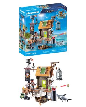 PLAYMOBIL | Pirates | Pirate Port with Privateer Prison | Pirate Figures | Pirate Toys | Toy for Children from 4 Years | 71792