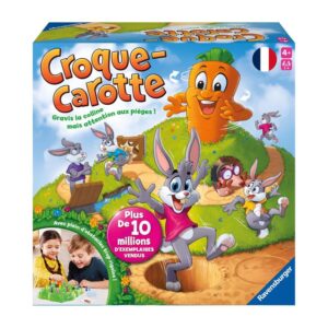 Ravensburger - Croque Carrot - Funny Board Game - Family Game with Children - Fun Rabbit Race - 2 to 4 Players from 4 Years - 22223 - French Version
