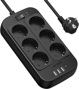 Multiprise 6 Prises avec 4 Ports USB