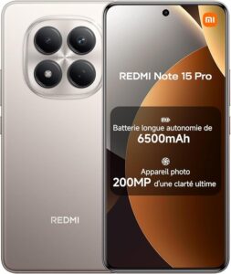 Xiaomi REDMI Note 15 Pro, Smartphone 8+256Go